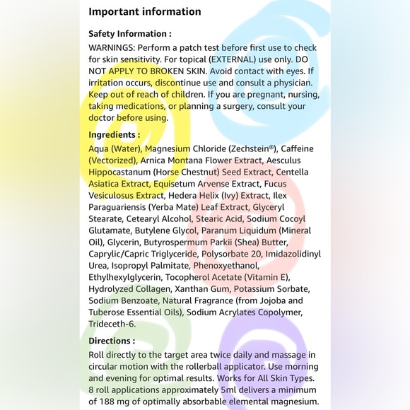 VAL Lombardi Anti Cellulite Firming Rollon Magnesium - Picture 8 of 10